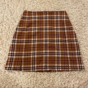 Brandy Melville Plaid Cara Skirt